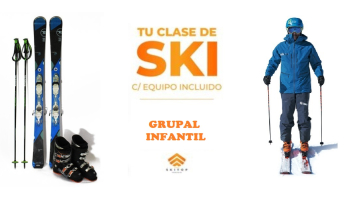 With LATITUR on Cerro Catedral you can make Clase Grupal Infantil Ski + Alquiler Equipo