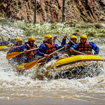 With LATITUR on Uspallata you can make Rafting 8km rio Mendoza desde Uspallata