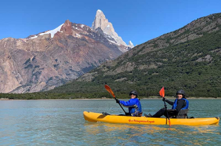 Kayak en el Río de las Vueltas en el Chaltén