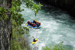 Rafting Frontera en caravana río Manso Bariloche